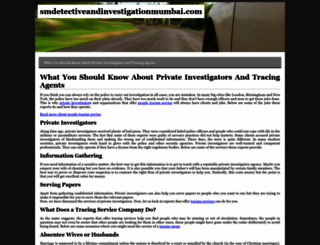 smdetectiveandinvestigationmumbai.com screenshot