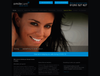 smilecaredentalcentre.co.uk screenshot
