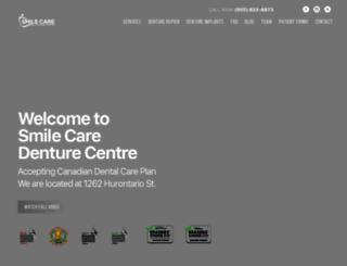 smiledenturecare.com screenshot