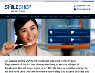 smileshopnewtown.com screenshot