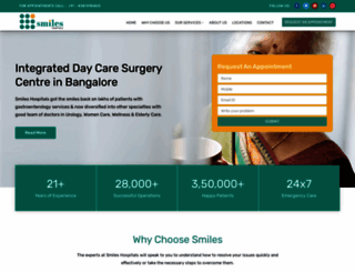 smileshospitals.com screenshot
