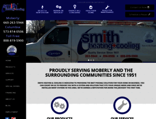 smithheatingandcooling.com screenshot