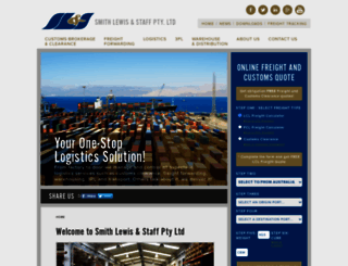 smithlewiscustomsbrokerandlogistics.com.au screenshot