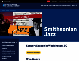 smithsonianjazz.org screenshot