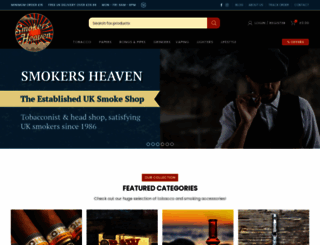 smokersheavenshop.co.uk screenshot