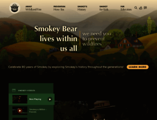 smokeybear.com screenshot