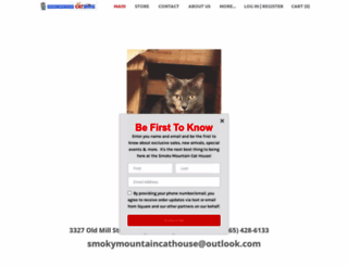 smokymountaincathouse.com screenshot