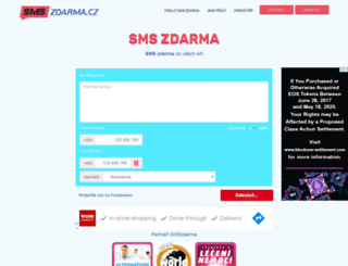 smszdarma.cz screenshot