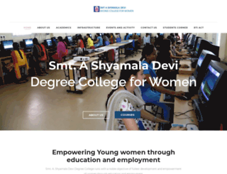 smtashyamaladevidegreecollege.com screenshot