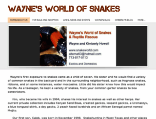 snakeworld.com screenshot