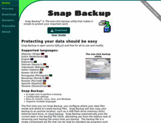 snapbackup.com screenshot