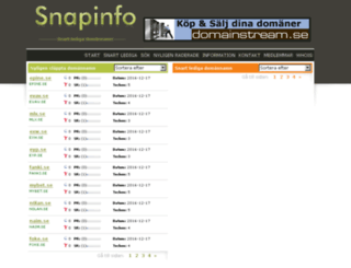 snapinfo.se screenshot