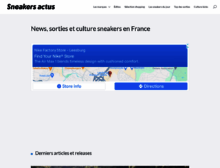 sneakers-actus.fr screenshot