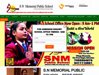 snmemorialpublicschool.com screenshot