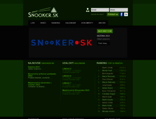 snooker.sk screenshot