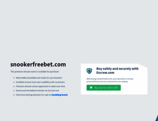 snookerfreebet.com screenshot