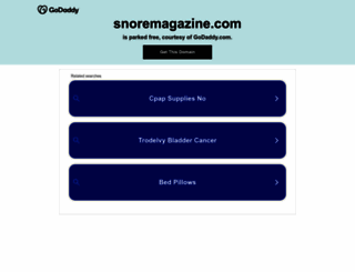 snoremagazine.com screenshot