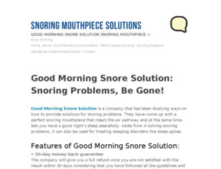 snoringmouthpiecesolutions.com screenshot