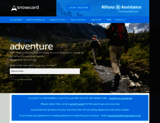 snowcard.co.uk screenshot