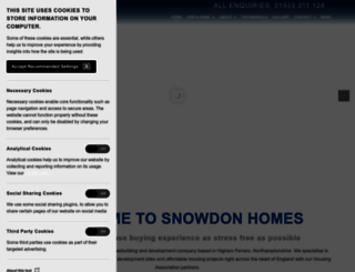 snowdonhomes.com screenshot