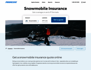 snowmobile.progressive.com screenshot