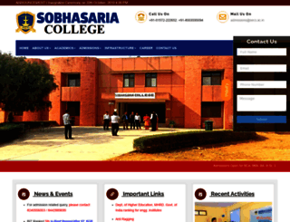 sobhasaria.edu.in screenshot