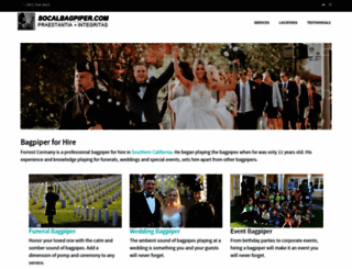 socalbagpiper.com screenshot