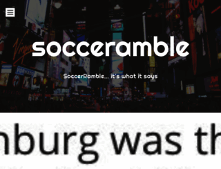 socceramble.wordpress.com screenshot