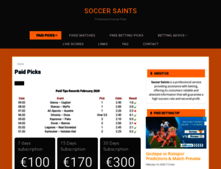 soccersaints.com screenshot