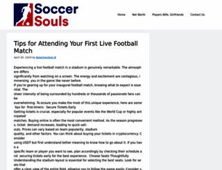 soccersouls.com screenshot