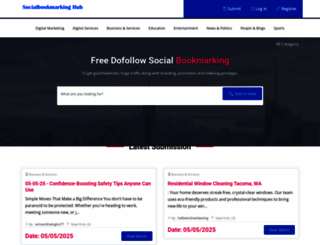 socialbookmarkhub.com screenshot