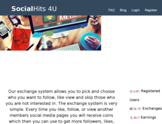 socialhits4u.com screenshot