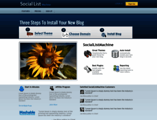 sociallistmachine.com screenshot