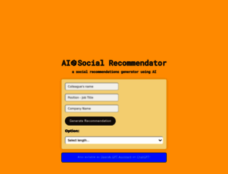 socialrecommendator.com screenshot