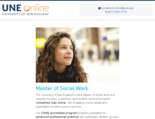 socialwork.une.edu screenshot