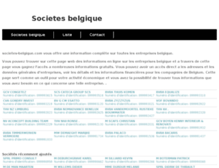 societes-belgique.com screenshot