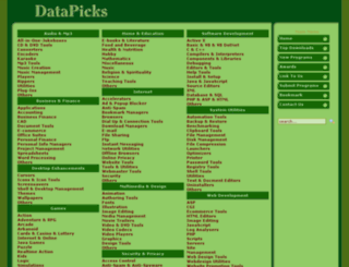 software.datapicks.com screenshot
