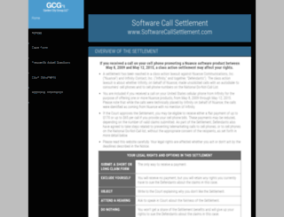 softwarecallsettlement.com screenshot