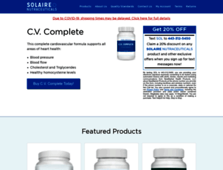 solaireproducts.com screenshot