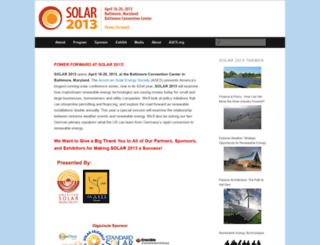 solar2013.ases.org screenshot