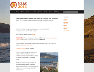 solar2014.ases.org screenshot