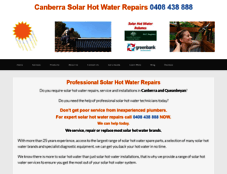 solarhotwatercanberra.com.au screenshot