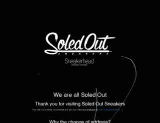 soledout.co.za screenshot