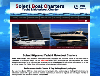 solentboatcharters.com screenshot