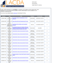 solicitation.lacdc.org screenshot