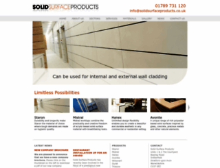 solidsurfaceproducts.co.uk screenshot