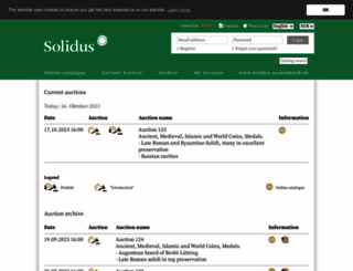 solidus-numismatik.auex.de screenshot