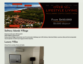 solitaryislandsvillage.com screenshot