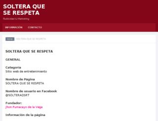 solteraqueserespeta.com screenshot