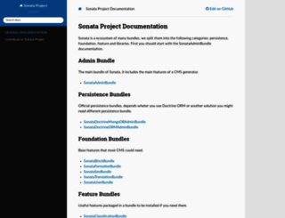 sonata-project.org screenshot
